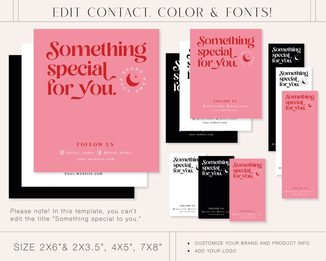 Box Seal Template Box Label Template Printable Packaging Etsy