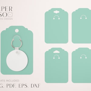 Keyring Display Card SVG, Keychain Packaging, Keyring Display Card Template, Keychain Holder, Key Ring Tag svg, keychain svg, Packaging svg