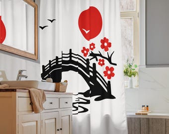 Cortina de chuveiro Ponte Japonesa