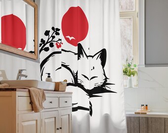 Cortina de chuveiro Raposa Adormecida