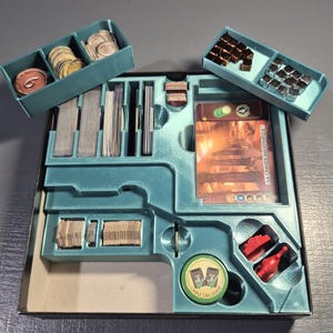 7 Wonders Duel Insert | Organizer for Base Game + Agora + Pantheon | Sleeves Compatible | All-in-One 3D Printed Storage