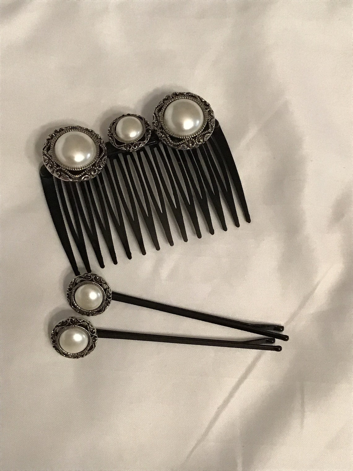 Custom Matching Hair Comb and Hair Clips/pins 001 Etsy