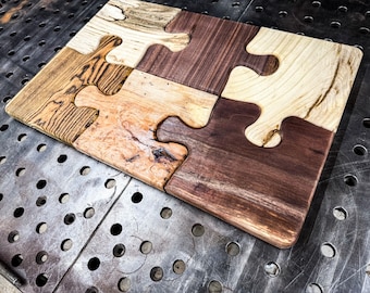 Customizable Puzzle Piece Charcuterie Board