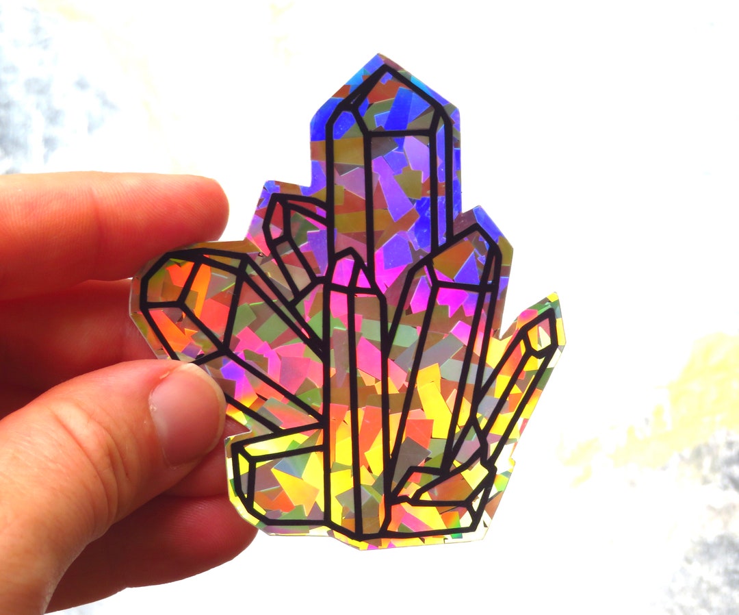Crystal Light Sticker Holographic Crystal Sticker, Multipack or Single - Etsy