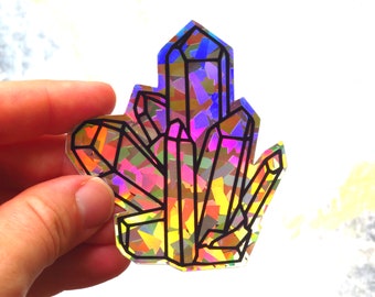 Holographic Crystal sticker, multipack or single