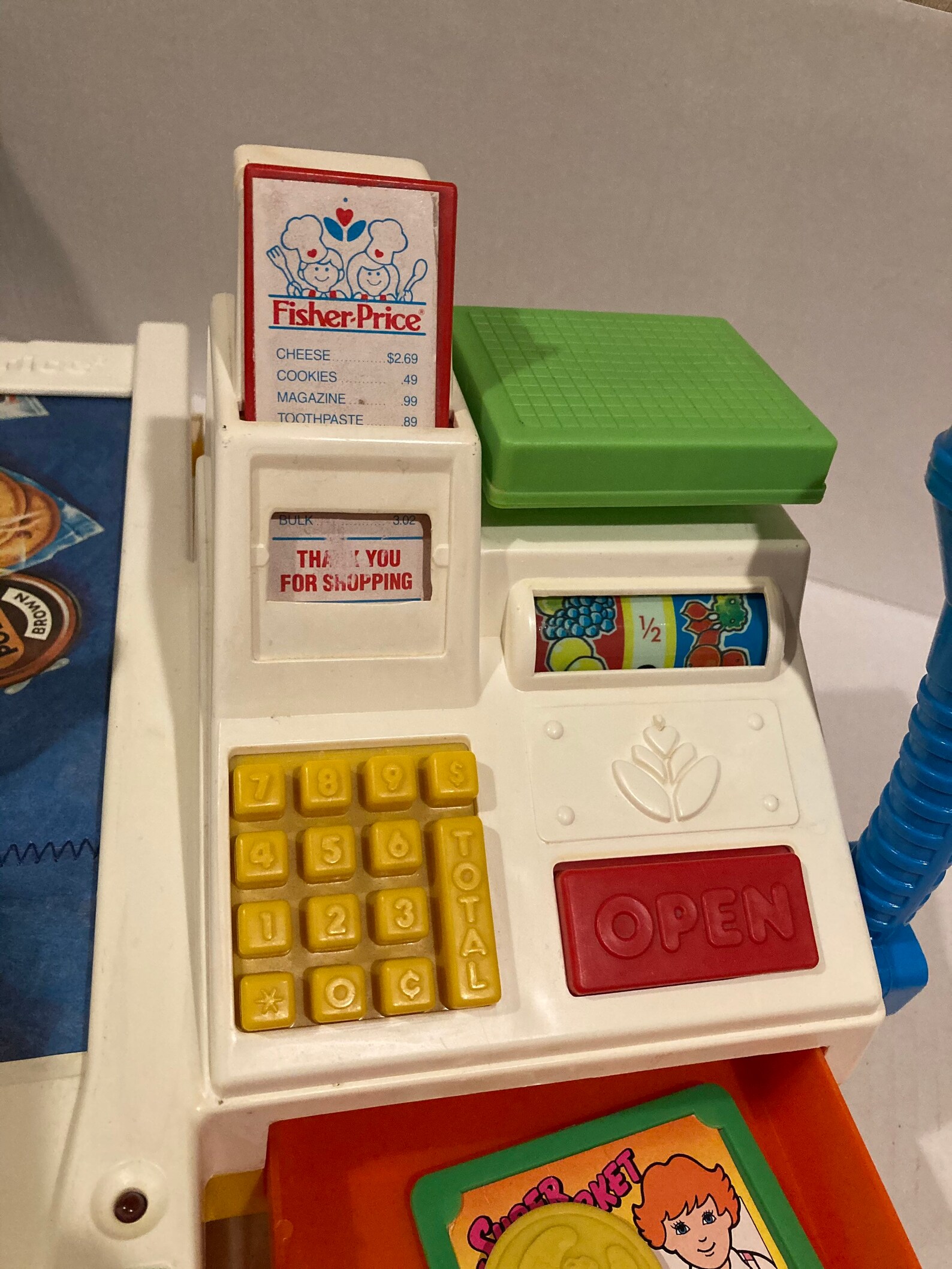 Vintage Fisher Price Grocery Cash Register Conveyor Belt Magic Etsy