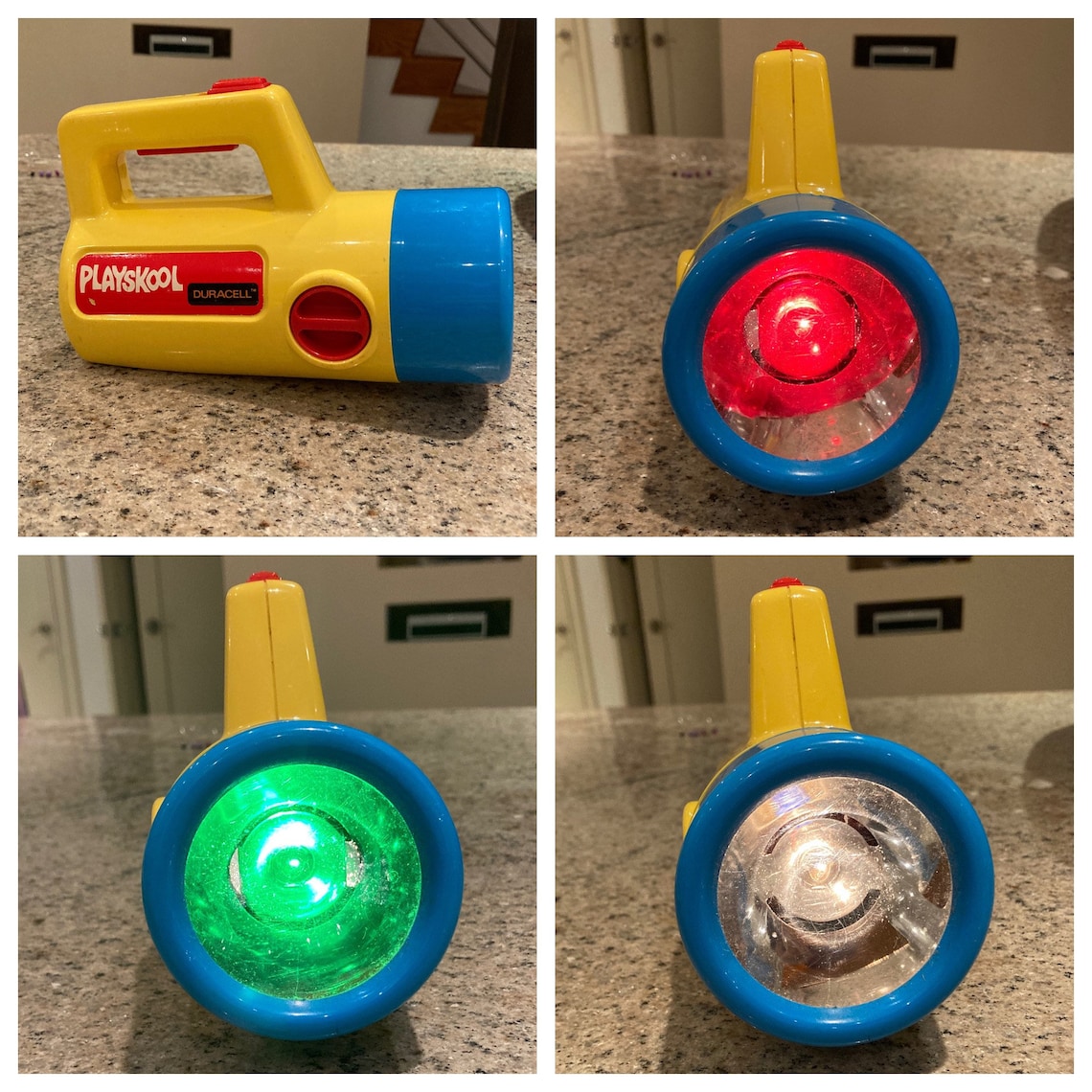 Playskool Flashlight toddler engaging in sensory play