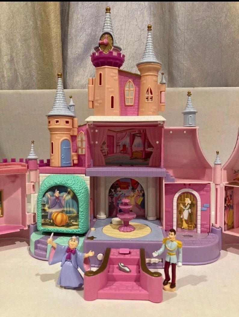 Vintage Polly pocket princess musical castle / Cinderella Etsy