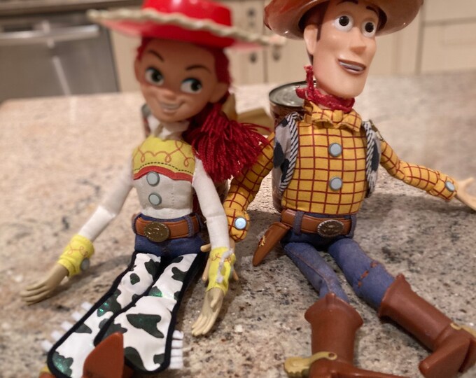 Toy Story Woody and Jessie Dolls With Pull Strings Vintage Etsy