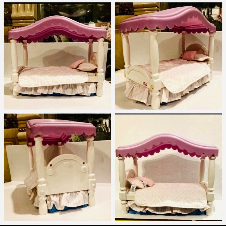 Little tikes My size Barbie canopy bed & little tikes bedding Etsy