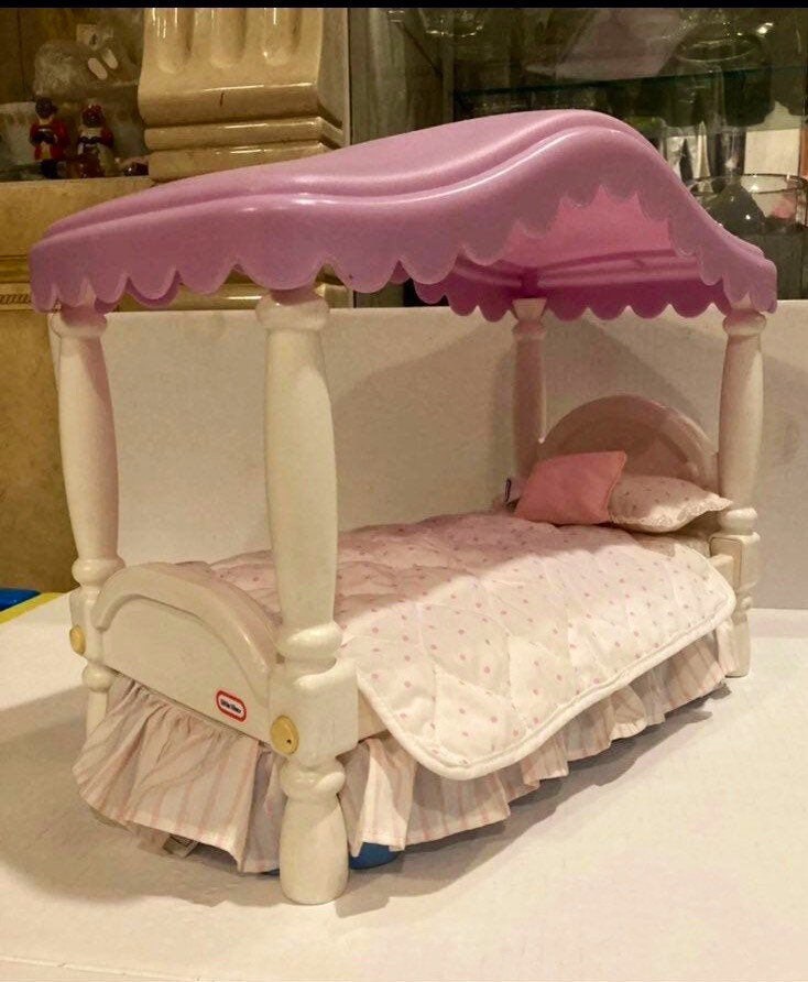 Little tikes My size Barbie canopy bed & little tikes bedding Etsy
