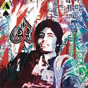 Schoppenaas - Amitabh Bachchan | Bollywood-muurkunst | Digitale download afdrukbaar | Kunstafdruk