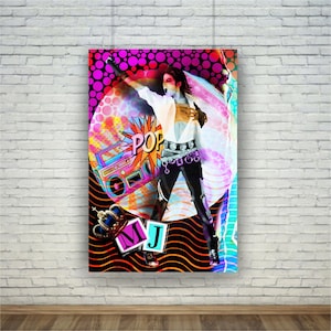 Michael Jackson Wall Art| Street Art Poster | Canvas Art | Music Poster | Pop Star Poster | Graffiti Art| Digital Printable | Art Print