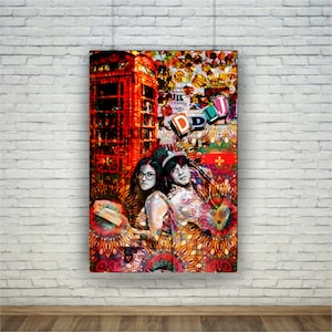 Bollywood Wall Art| Shahrukh Khan Kajol DDLJ | Desi Art | Indian Movie Poster | Film Poster | Graffiti Art| Digital Printable |DesiArt Print