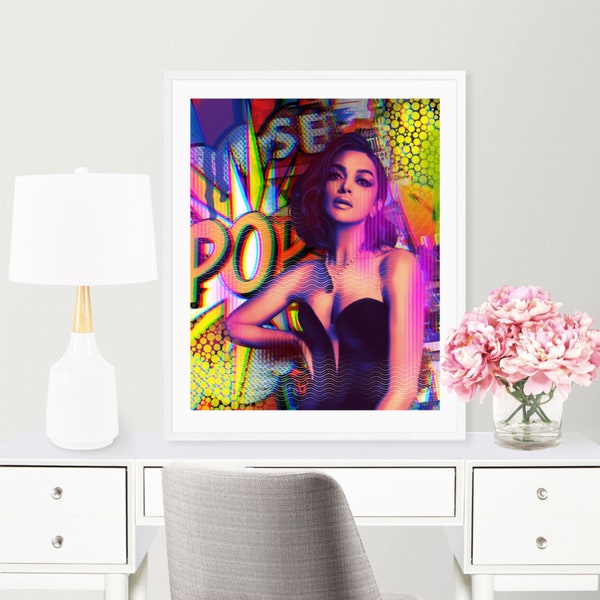 Bollywood Wall Art| Deepika Padukone | Desi Poster | Pop Art Graffiti | Indian Film Poster | Street Art | Digital Printable | Desi Art Print