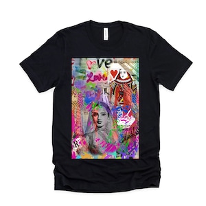 Bollywood Rekha Queen of Hearts Unisex Jersey Short Sleeve Tee, Desi Fashion, South Asian Clothing, Indian Streetwear, Retro Graphic Tee
