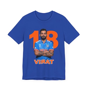 Virat Kohli Cricket Fan, Cricket World Cup T20, Unisex Jersey Short Sleeve Graphic Tee, Cricket Player, Desi Bollywood Clothing Virat Kohli