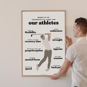 Benefits of Chiropractic Care for Athletes Poster! NEW!