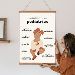 Benefits of Pediatric Chiropractic Care Poster for Babies + Kids