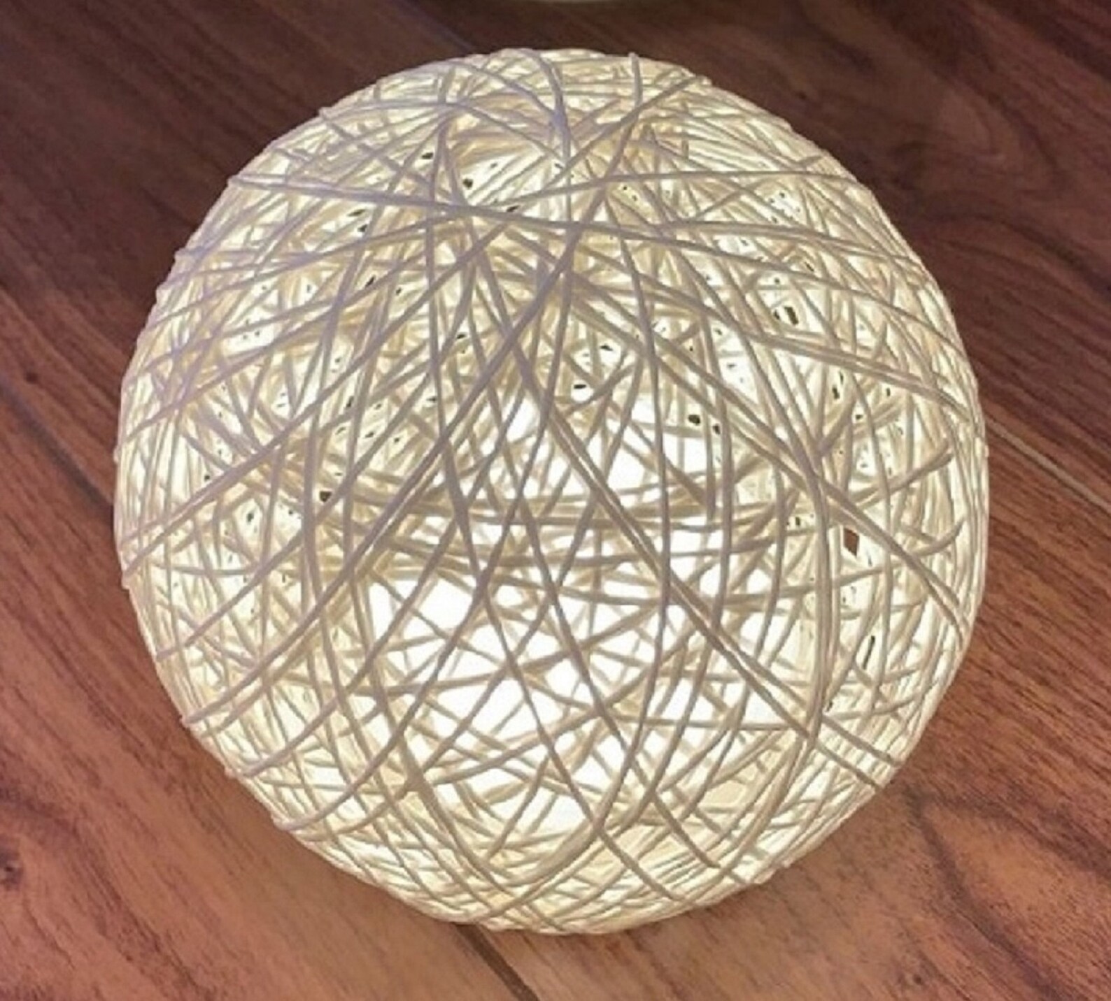 Rattan Ball Lamp Light LED Colour Changing Table Desk Bedside Etsy