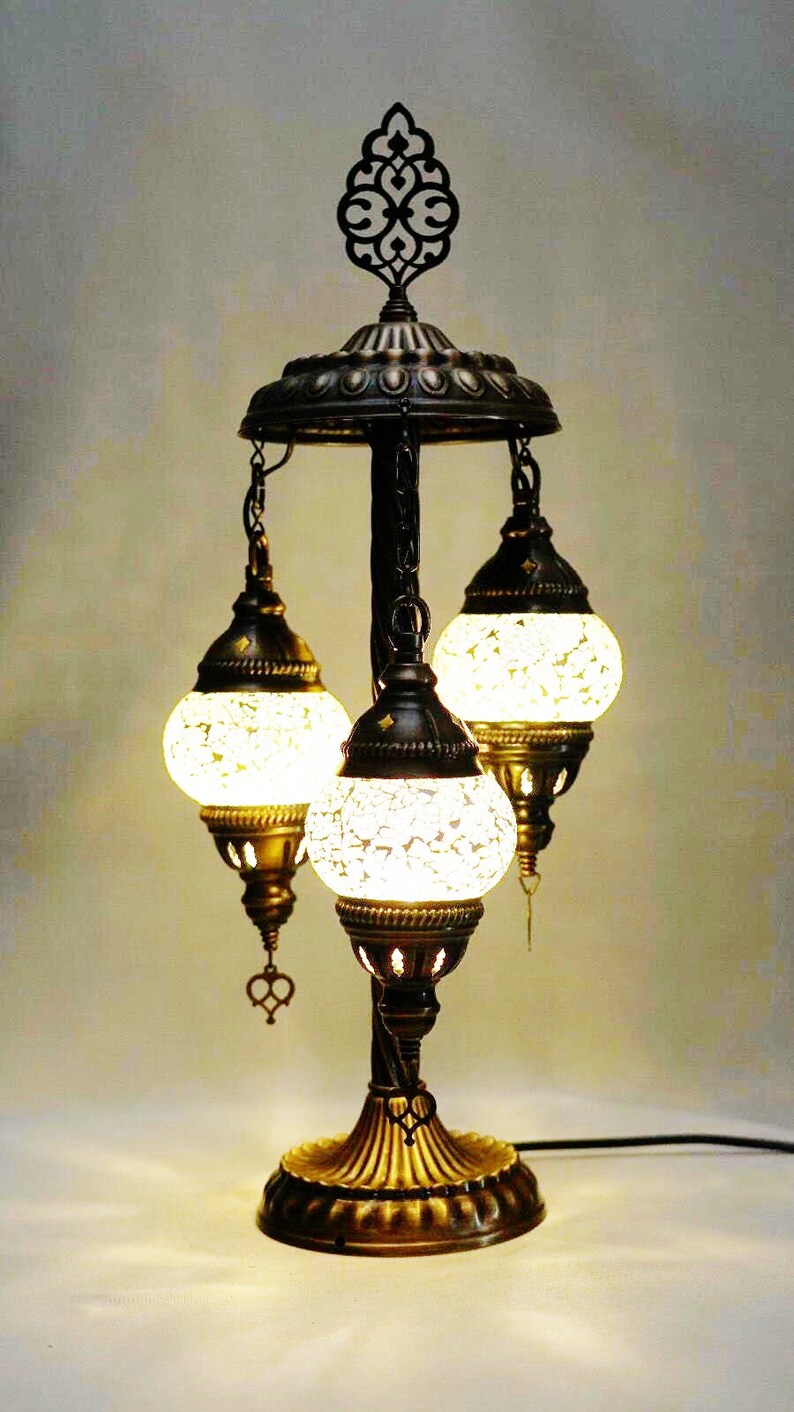 Turkish Moroccan Mosaic Table Desk Lamp Tiffany Style Hand Etsy
