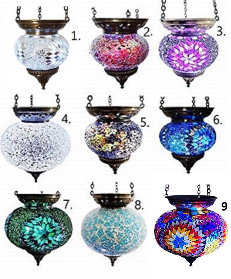 Turkish Moroccan Candle Holder Hanging Tealight Tiffany Style Etsy