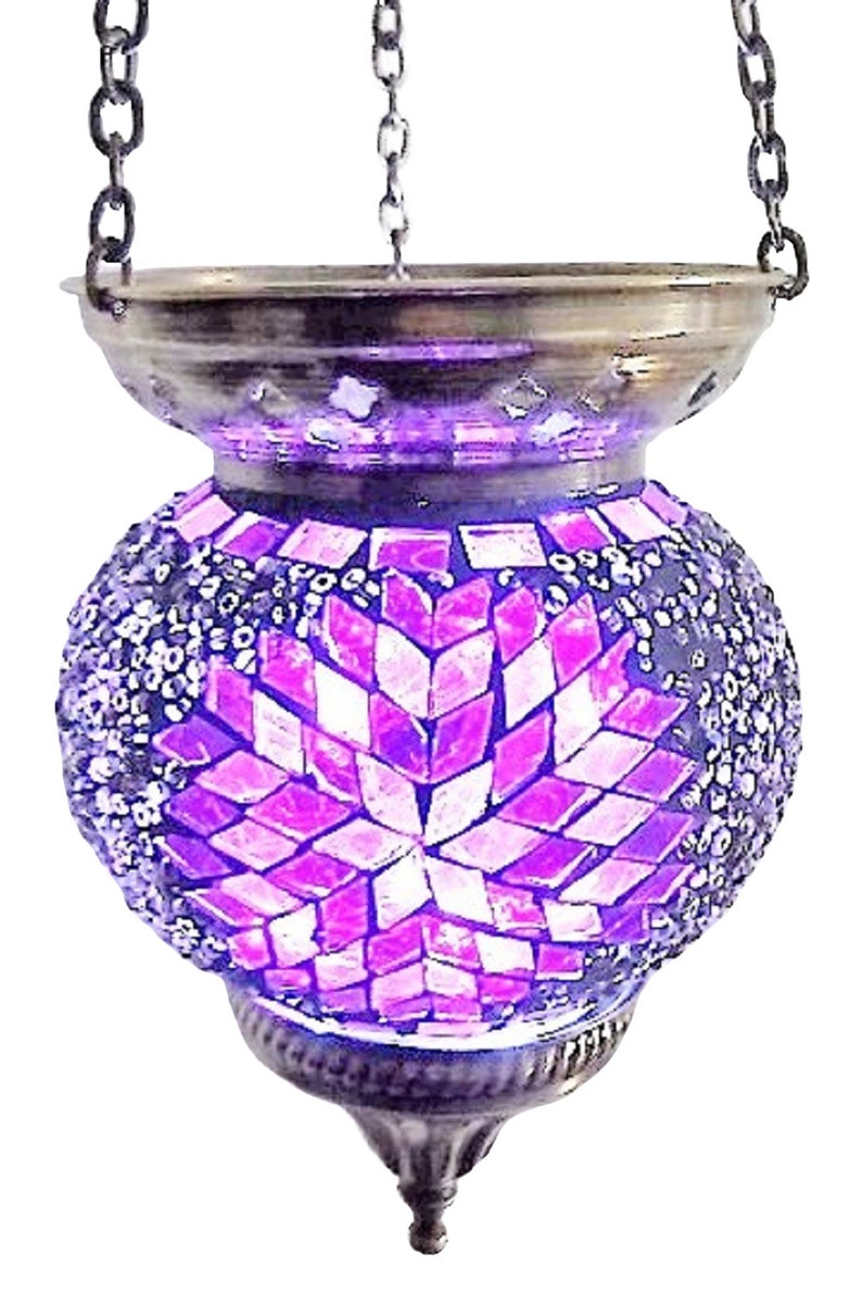 Turkish Moroccan Candle Holder Hanging Tealight Tiffany Style Etsy