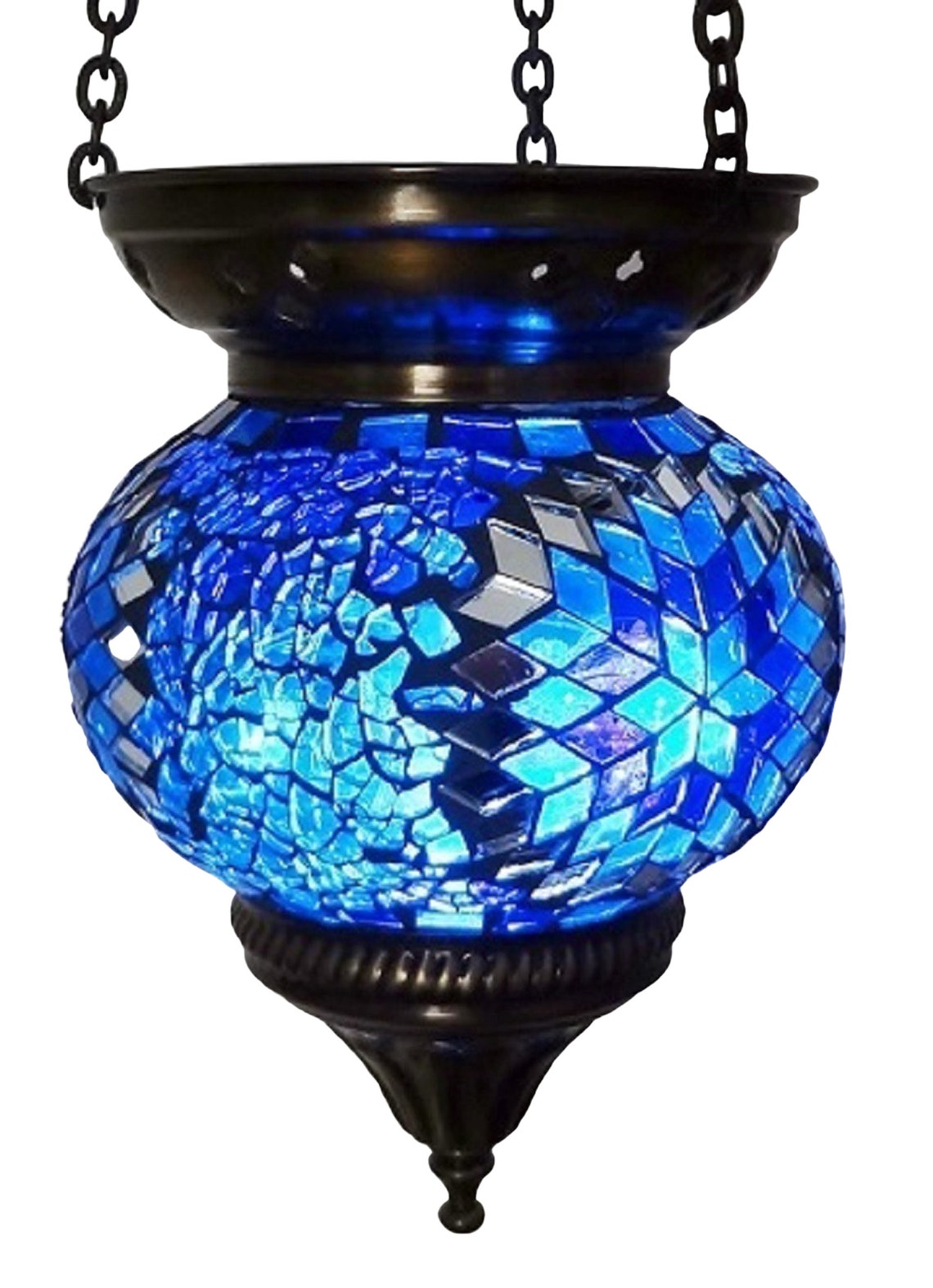 Turkish Moroccan Candle Holder Hanging Tealight Tiffany Style Etsy