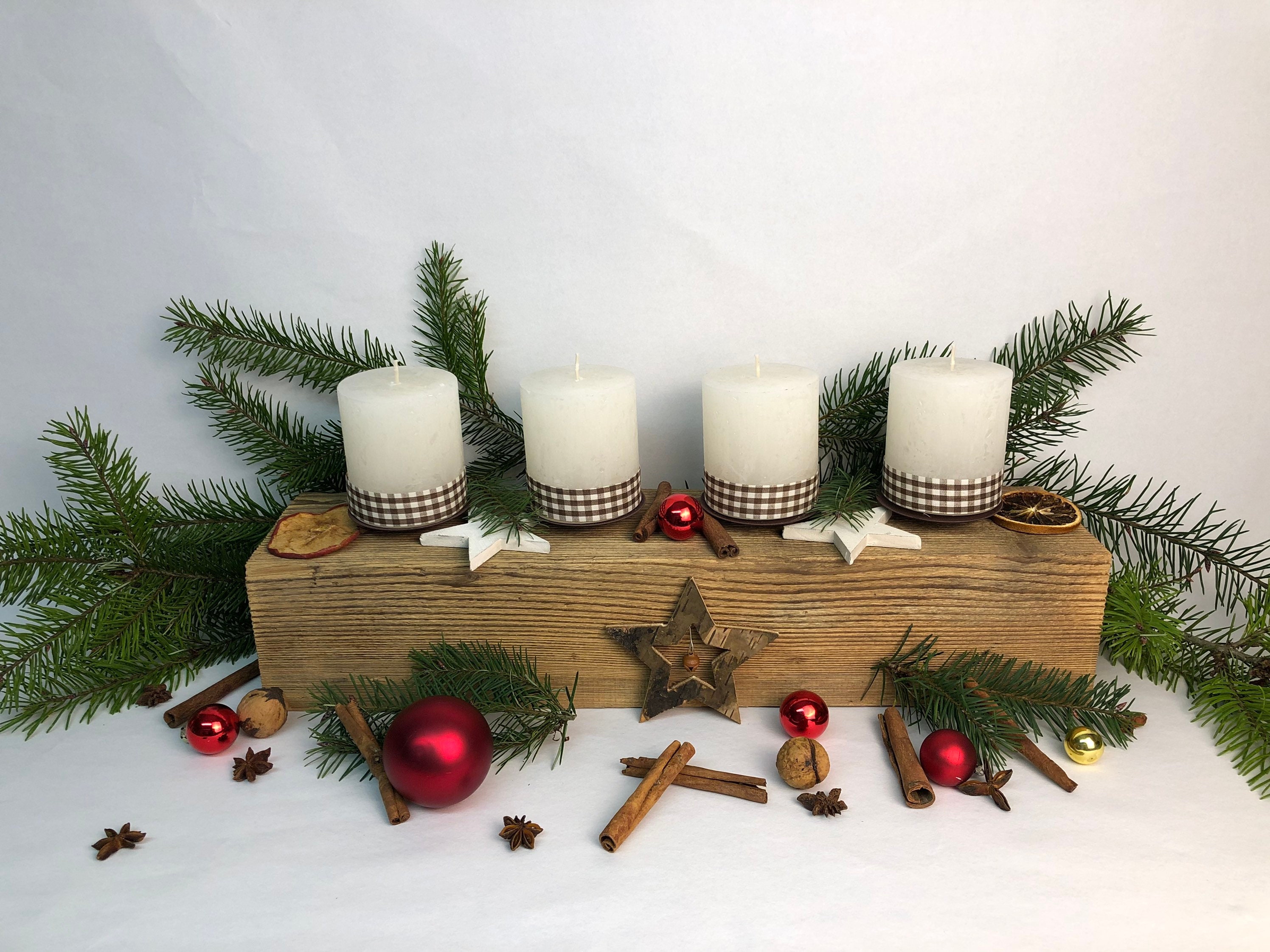 Adventskranz rustikal wiederverwendbar