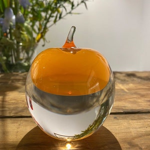 Orange Apple handmade art glass, Dutch Design made in Sweden