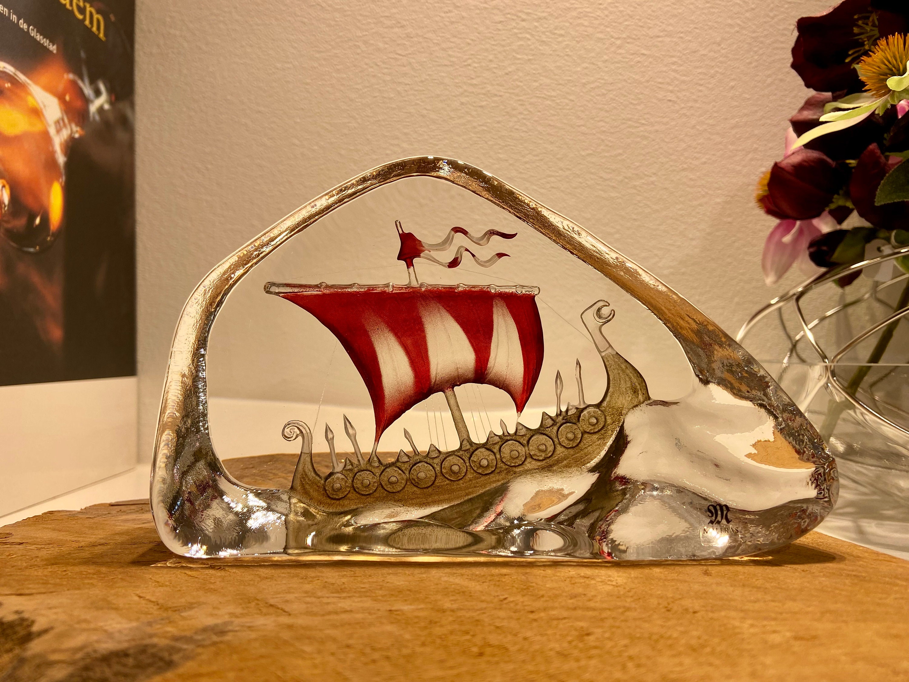 MALERAS スウェーデンガラス作家 マッツ・ヨナソン バイキング船 海賊