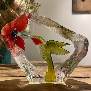 Mats Jonasson Heart Crystal Block