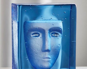 Kosta Boda Azur Sculpture by Bertil Vallien: Swedish Art Glass