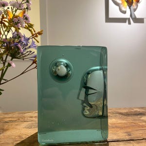 Kosta Boda &#39;Azur Moon&#39;-sculptuur van Bertil Vallien, glas Kosta Boda Art, Zweden