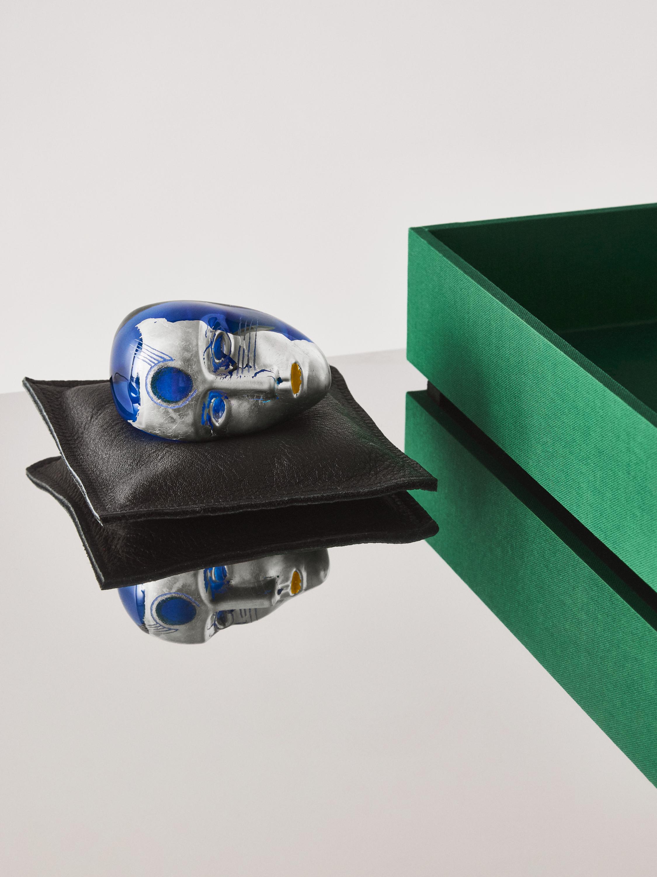 KOSTA BODA コスタボダ Brains ブレインズ バーティルヴァリーン Kosta Boda Brains Look Blue Stripes Crystal Glass Art Decor
