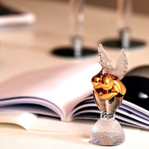 Kosta Boda, golden angel, glass
