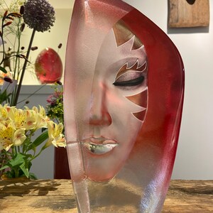 Stunning Crystal Mask 'Masquerade' by Mats Jonasson - Swedish Handmade Art