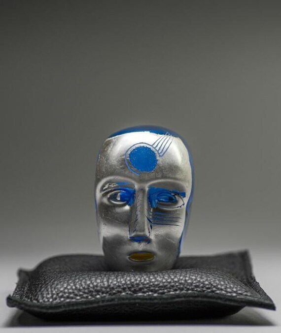 KOSTA BODA コスタボダ Brains ブレインズ バーティルヴァリーン Kosta Boda Brains Look Blue Stripes Crystal Glass Art Decor