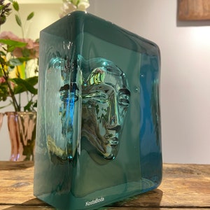 Kosta Boda &#39;Azur&#39;-sculptuur van Bertil Vallien, glas Kosta Boda Art, Zweden