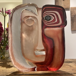 Crystal Masq Ideo van Mats Jonasson Maleras Zweden Art Glass (ltd edition)