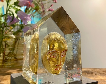 KOSTA BODA ブレイン コスタ ボダ BIG BRAIN LOOK IN オブジェ ブルー オブジェ