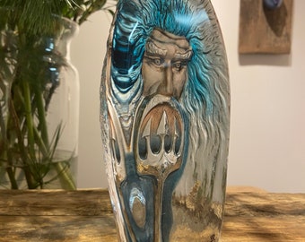 Crystal sculpture 'Poseidon' design Mats Jonasson Sweden (Maleras)