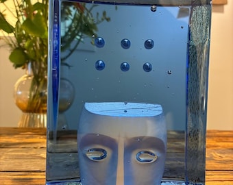 Kosta Boda 'Azur Think' Sculpture by Bertil Vallien: Swedish Art Glass