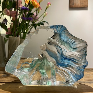 Crystal sculpture &#39;Poseidon&#39; design Mats Jonasson Sweden (Maleras)