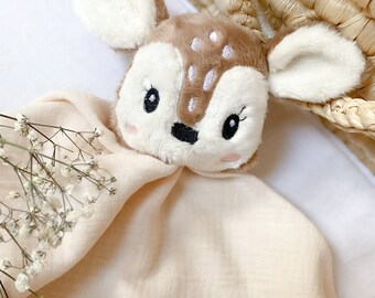 Comforter deer comforter fawn with name and date of birth