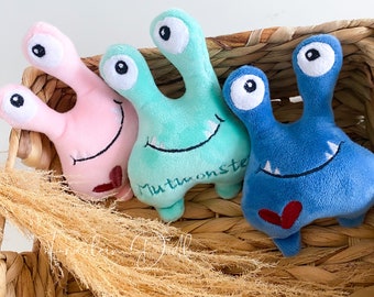 Courage Monster Lucky Monster Monster Plush Monster Encouragement Personalized with Name