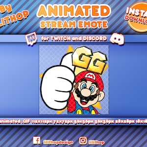 mario bros GG animated emote