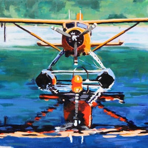 Castor volant : impression d'art à partir de la peinture originale de Jeff Wilson