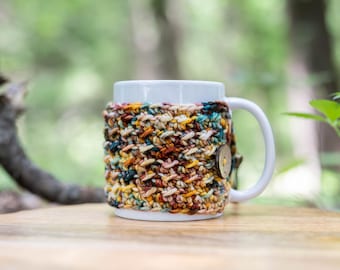 Molde para capa de caneca estilo fazenda | Molde de crochê | Design para capa de caneca | Instruções para aquecedor de caneca de crochê