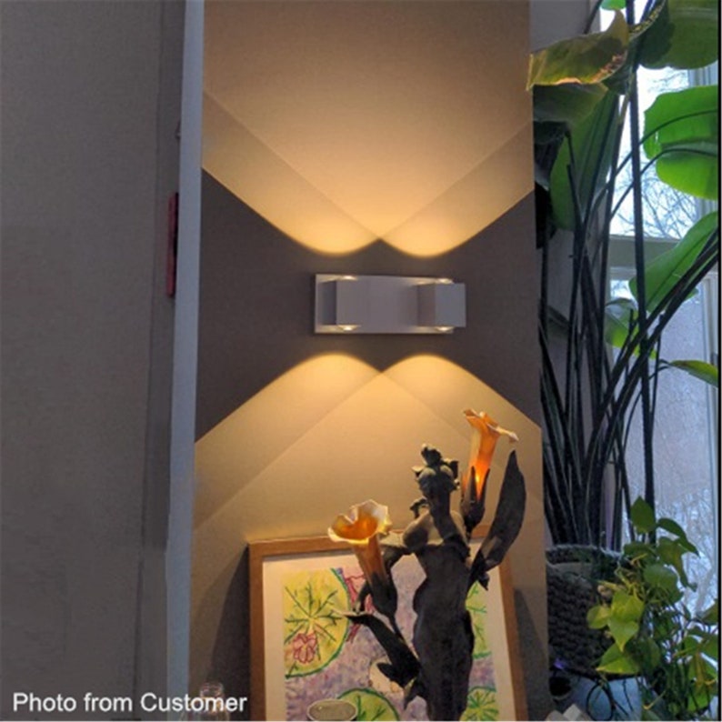 2-light LED Dimmable Wall Lamp up and Down Wall Sconce | Etsy